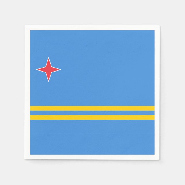 Aruba Flag Paper Napkin Serviette (Vorderseite)
