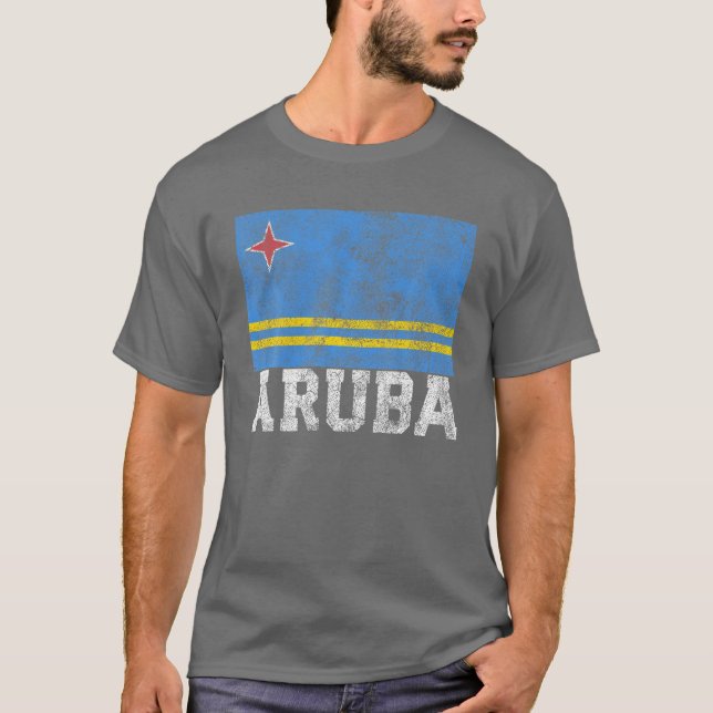 Aruba Flag Pride Roots Country Family Nation Natio T-Shirt (Vorderseite)