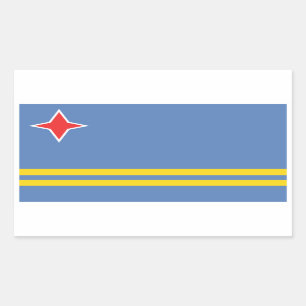 Aruba Flag Rectangle Stickers