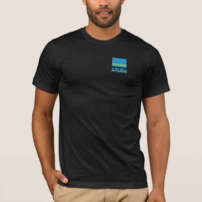 Aruba Flag & Word T-Shirt (Vorderseite)