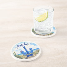 Aruba-Flagge Anker Karibikinsel Reise Souvenir