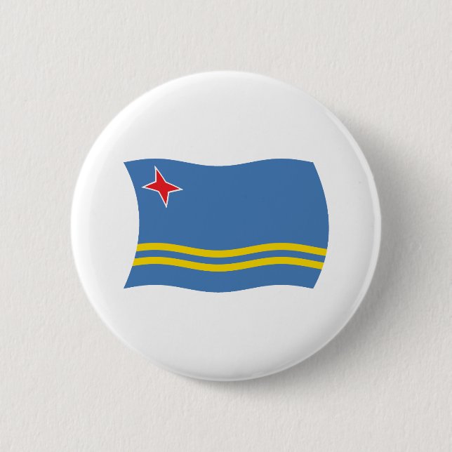 Aruba-Flagge-Button Button (Vorderseite)