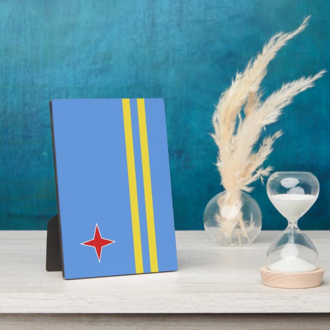 Aruba-Flagge Fotoplatte (Seite)