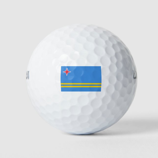 Aruba-Flagge Golfball (Vorderseite)