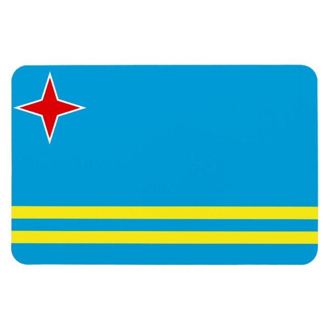 Aruba-Flagge Magnet (Horizontal)