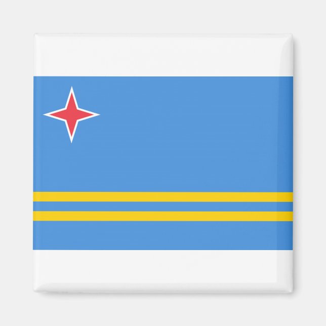 Aruba-Flagge Magnet (Vorne)