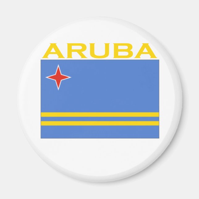 Aruba-Flagge Magnet (Vorne)