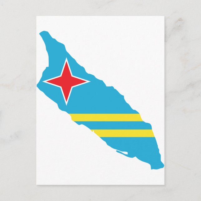 Aruba-Flagge Postkarte (Vorderseite)
