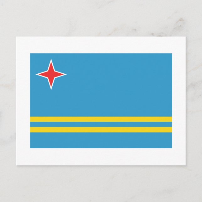 Aruba-Flagge Postkarte (Vorderseite)