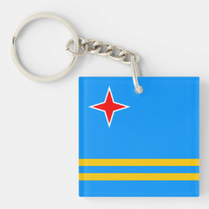 Aruba-Flagge Schlüsselanhänger