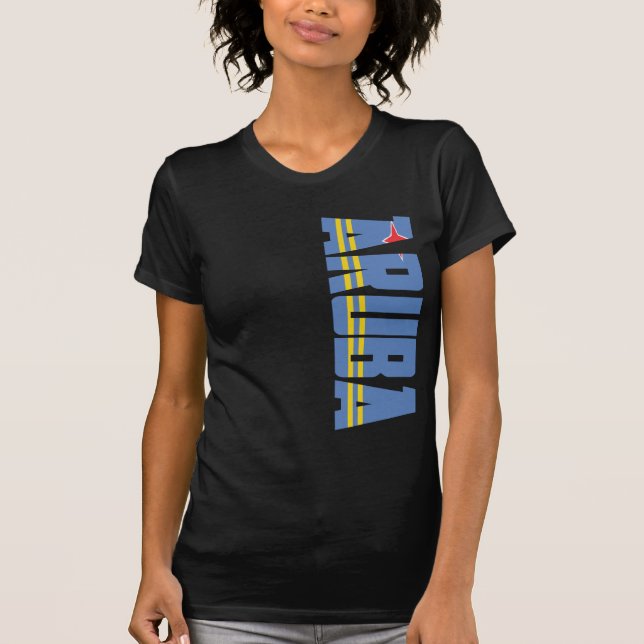 Aruba-Flagge T-Shirt (Vorderseite)