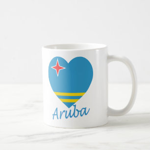 Aruba-Flaggen-Herz Kaffeetasse