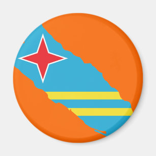 Aruba-Flaggenkarte Magnet