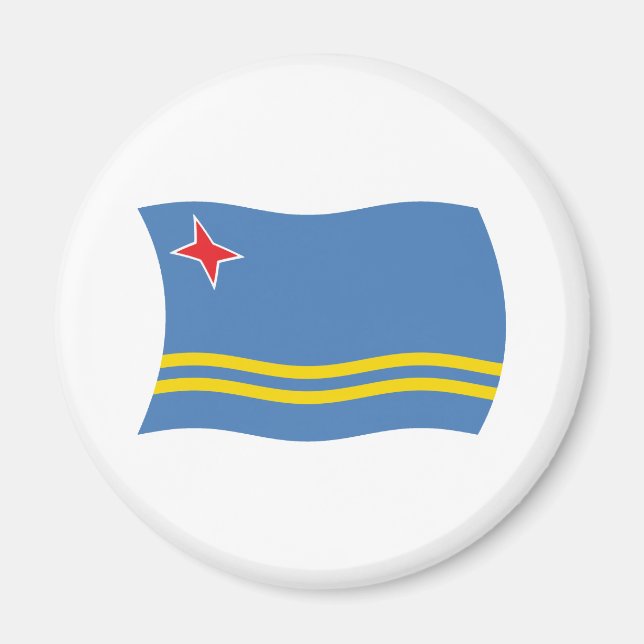 Aruba-Flaggenmagnet Magnet (Vorne)