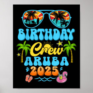Aruba Geburtstag Crew Urlaub Kreuzfahrt 2025 Somme Poster