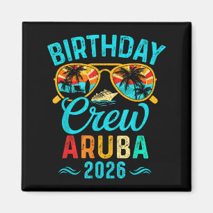 Aruba Geburtstags-Crew-Urlaub 2026 Familie passend Magnet