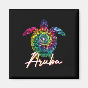 Aruba Gefärbte Krawatte Meeresschildkröte Matching Magnet