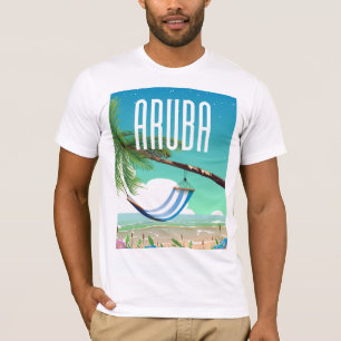 Aruba Hängematten-Strand-Reiseposter T-Shirt