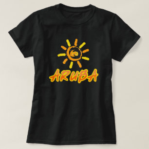 Aruba hellgelb und orange T-Shirt