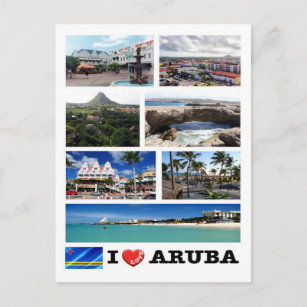 Aruba - I Liebe - Postkarte
