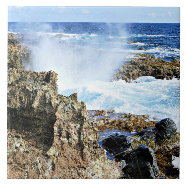 Aruba, Insel Karibisches Meer Fliese (Vorderseite)