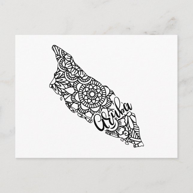 Aruba Insel Karte (Vorderseite)