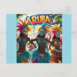 Aruba Insel schlägt steigend Feiertagspostkarte