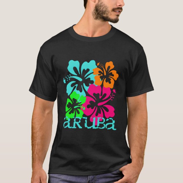 Aruba Island Beach Tropical Paradise Surfen T-Shirt (Vorderseite)