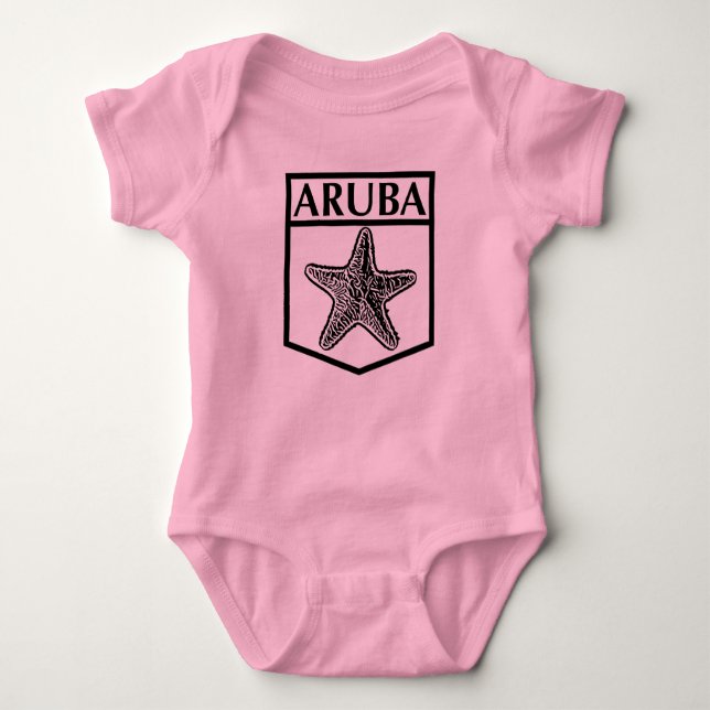 Aruba Island Design - Baby Jersey Bodysuit Baby Strampler (Vorderseite)