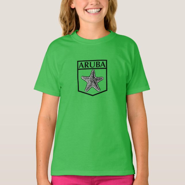 Aruba Island Design - Girls' American Apparel Fine T-Shirt (Vorderseite)