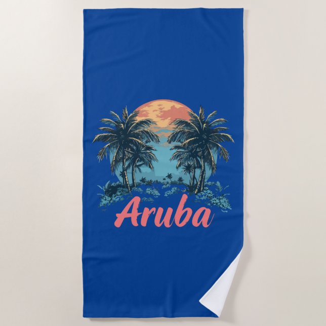 Aruba Island Design (Version 2) - Strandtuch (Vorderseite)