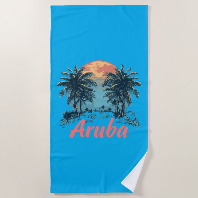 Aruba Island Design (Version 2) - Strandtuch (Vorderseite)