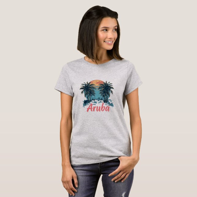 Aruba Island Design (Version 2) - Women's Basic T- T-Shirt (Vorne ganz)