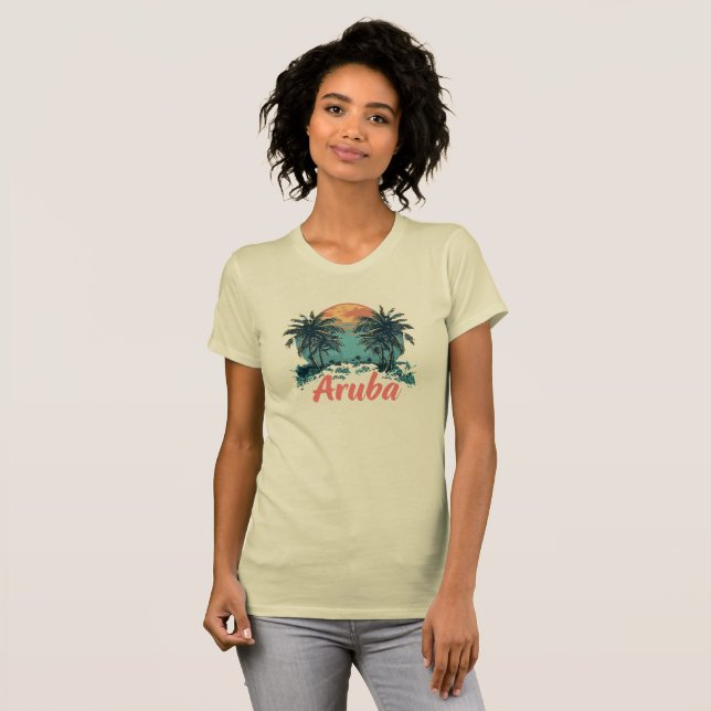 Aruba Island Design (Version 2) - Women's Bella+Ca T-Shirt (Vorne ganz)