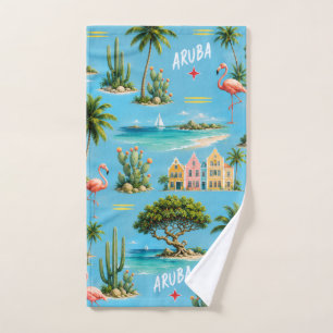 Aruba Karibik Insel Leuchtturm Reise Souvenir Handtuch