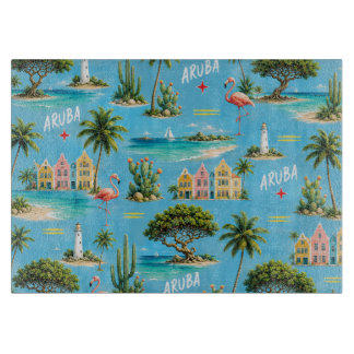 Aruba Karibik Insel Leuchtturm Reise Souvenir Schneidebrett