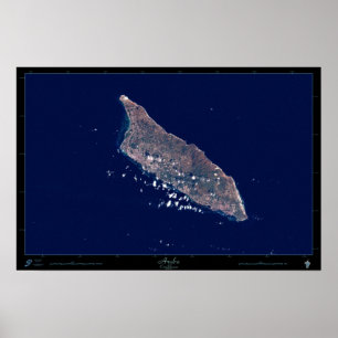 Aruba, Karibik Satellitenposter Poster
