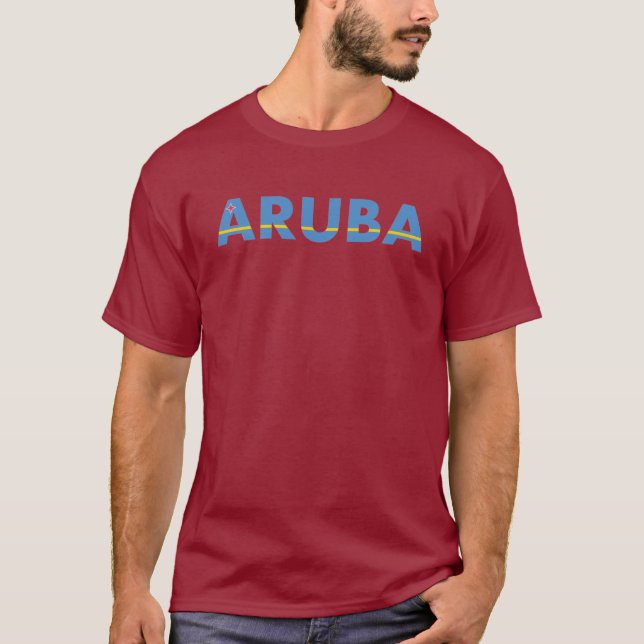 Aruba, Karibik, Urlaub, Reisen, Strand, T-Shirt (Vorderseite)