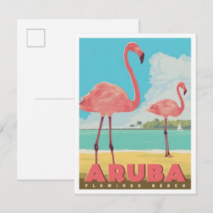 Aruba Karibik Vintage Reise Postkarte