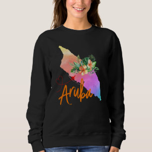 Aruba-Kartenübereinstimmung Urlaub Familie Mädchen Sweatshirt