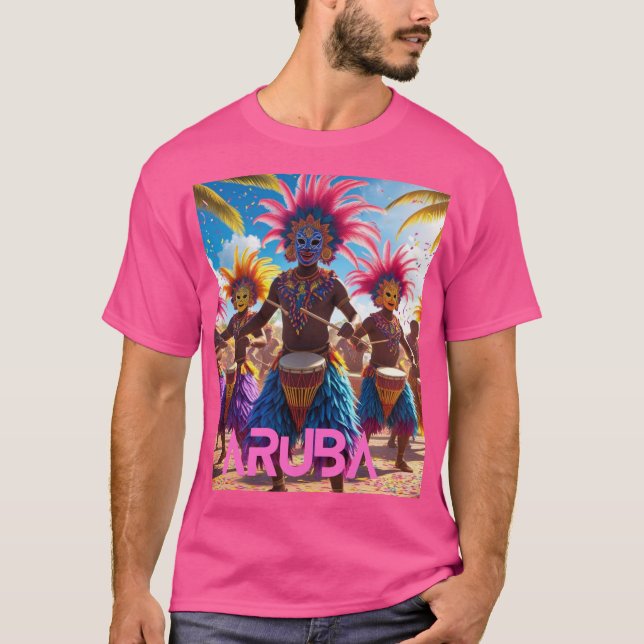 Aruba leuchtet auf T-Shirt (Vorderseite)