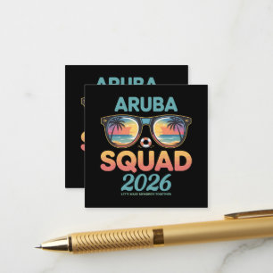 Aruba-Mannschaft 2026 Retro Begleitkarte