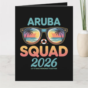 Aruba-Mannschaft 2026 Retro Dankeskarte