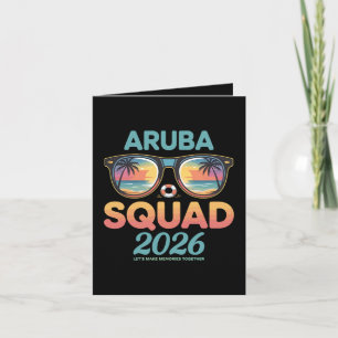 Aruba-Mannschaft 2026 Retro Feiertagskarte