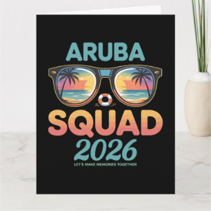 Aruba-Mannschaft 2026 Retro Karte