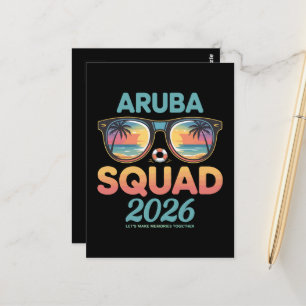 Aruba-Mannschaft 2026 Retro Postkarte