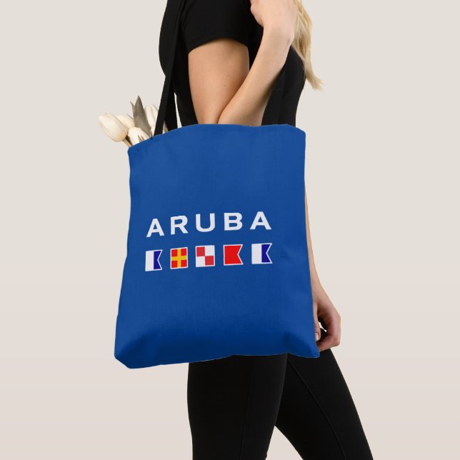 Aruba Marine Nautical Signal Flags Dunkle Farbe (Von Nahem)