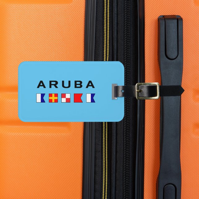 Aruba Marine-Signalflaggen Gepäckanhänger (Von Creator hochgeladen)
