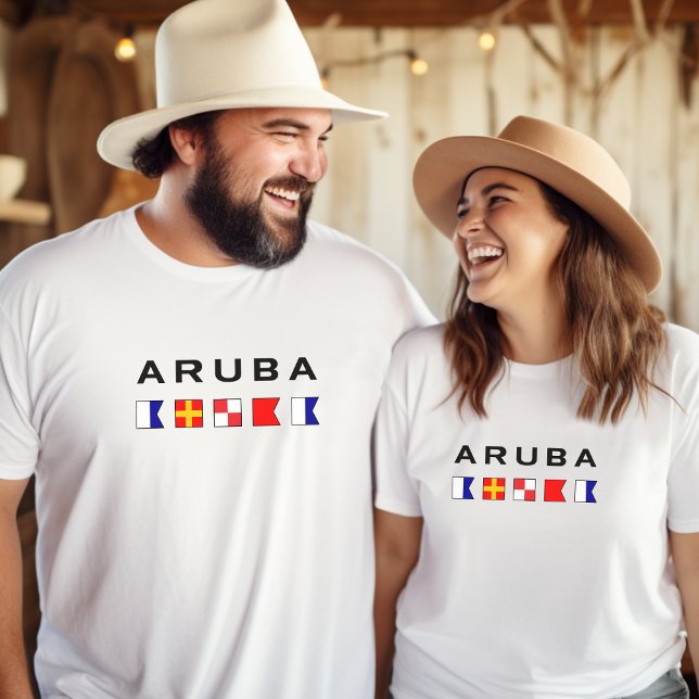 Aruba Marine-Signalflaggen T-Shirt (Von Creator hochgeladen)