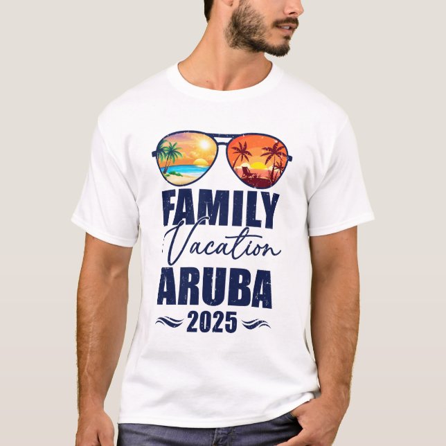 Aruba Matching Family Vacation 2025 Memories T-Shirt (Vorderseite)